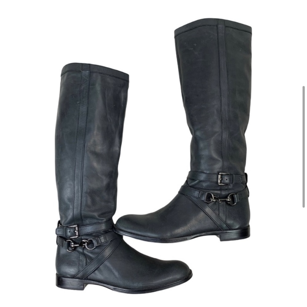Coach Tall Marlena Leather Knee High Riding Boots 9.5 - Picture 4 of 11